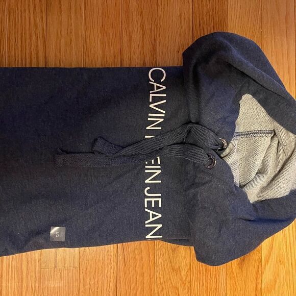 NWT  blue Calvin Klein Women's Size L  Performance Logo Fleece Hoodie - Picture 6 of 11